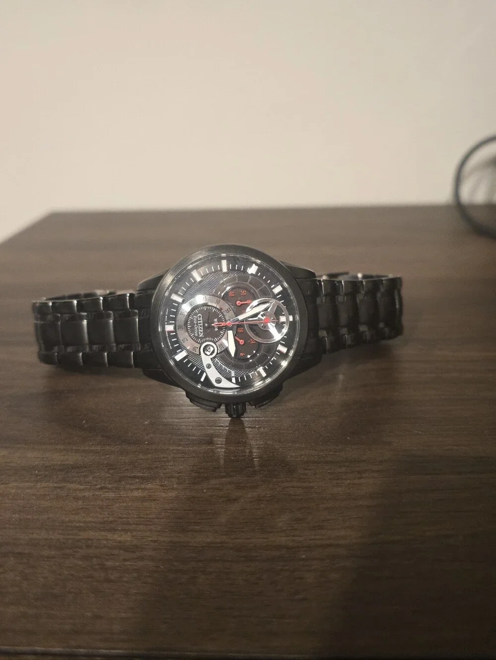 Citizen Eco-Drive Men’s Black Stainless Steel Chronograph Watch